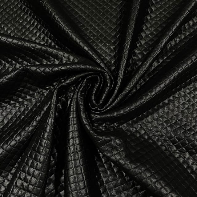Black Colour Woolen Raxene Plain Fabric