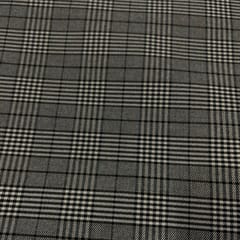 Dark Grey Colour Woolen Printed Fabric