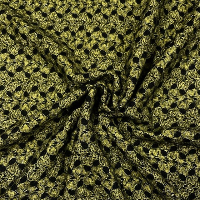 Yellow Colour Woolen Knit Fabric