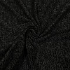 Black Colour Woolen Plain Fabric