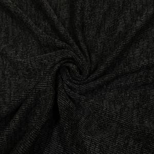 Black Colour Woolen Plain Fabric