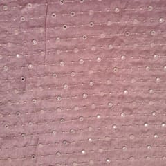 Onion Pink Colour Mysor Silk Embroidered Fabric