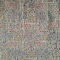 Font Colour Georgette Embroidered Fabric