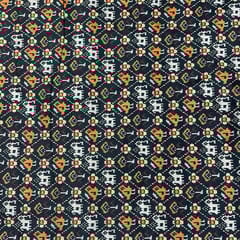 Dark Green Colour Poly Tussar Printed Fabric