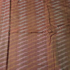 Orange Colour Cotton Ikat Fabric