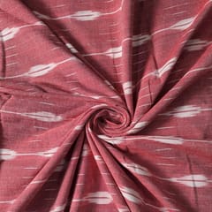 Onion Pink Colour Cotton Ikat Fabric