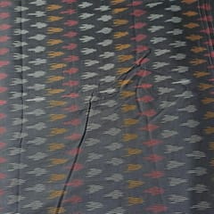 Black Colour Cotton Ikat Fabric