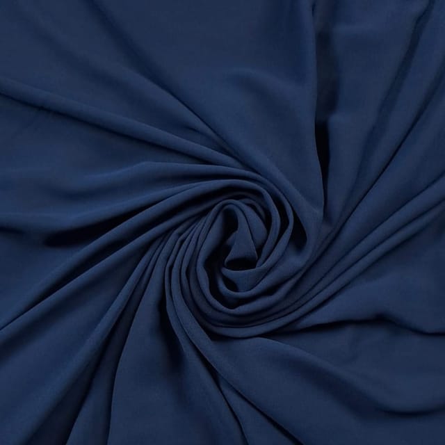 Navy Blue Colour Heavy Georgette Fabric (N266)