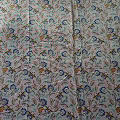 Light Purple Colour Velvet Printed Fabric