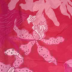 Red Colour Georgette Printed Fabric