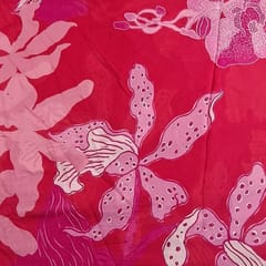 Red Colour Georgette Printed Fabric