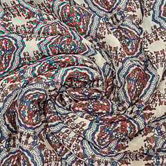 Multi Colour Georgette Printed Fabric