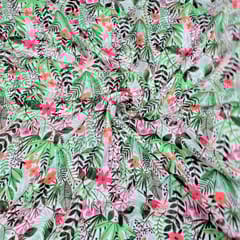 Multi Colour Chiffon Printed Fabric
