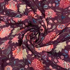 Multi Colour Georgette Printed Fabric