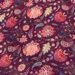 Multi Colour Georgette Printed Fabric