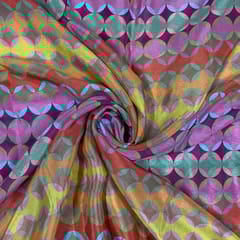 Multi Colour Chinon Chiffon Printed Fabric