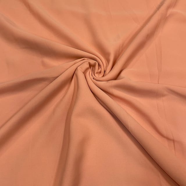 Coral Orange Colour Heavy Georgette Fabric (N291)
