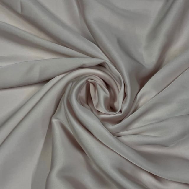 Off White Colour Armani Satin Fabric (N79LL)