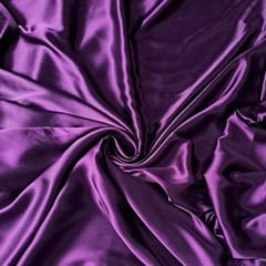 Dark Purple Colour Poly Satin Fabric (N332D)
