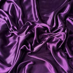 Dark Purple Colour Poly Satin Fabric (N332D)
