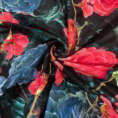 Multi Colour Cotton Linen Printed Fabric