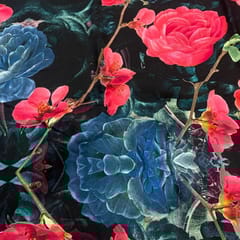 Multi Colour Cotton Linen Printed Fabric