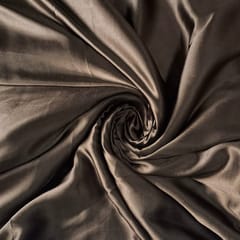 Brown Colour Poly Satin Fabric (N230)