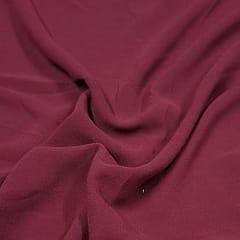 Wine Colour Pearl Georgette Fabric (N147D)