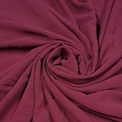 Wine Colour Pearl Georgette Fabric (N147D)