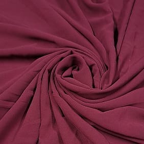 Wine Colour Pearl Georgette Fabric (N147D)