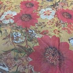 Multi Colour Organza Printed Fabric