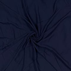 Navy Blue Colour Moss Crepe Fabric (N70DD)