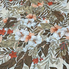 Multi Colour Muslin Printed Fabric