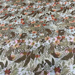 Multi Colour Muslin Printed Fabric