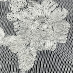 Dyeable Net Embroidered Fabric