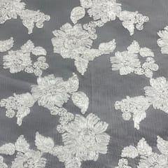 Dyeable Net Embroidered Fabric