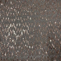 Peach Colour Net Sequins Embroidered Fabric