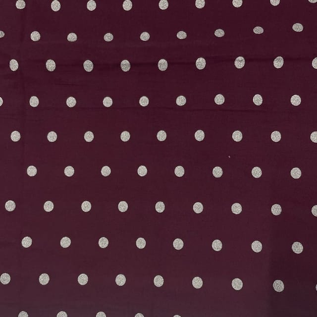 Maroon Colour Cotton Lycra Fabric