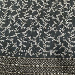 Light Green Colour Net Embroidered Fabric