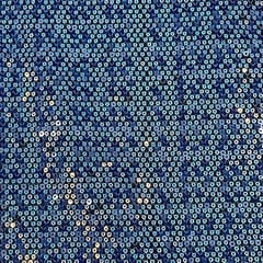 Blue Colour Net Embroidered Fabric