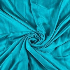 Teal Blue Colour Flat Chiffon Fabric