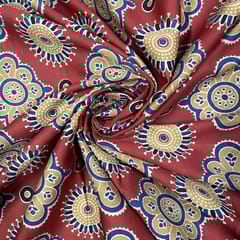 Multi Colour Muslin Printed Fabric