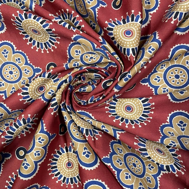 Multi Colour Muslin Printed Fabric