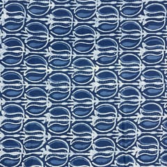 Indigo Colour Cambric Cotton Printed Fabric