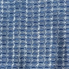 Indigo Colour Cambric Cotton Printed Fabric