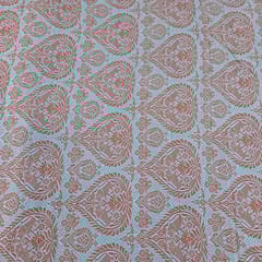 Sky Blue Colour Corduroy Printed Fabric
