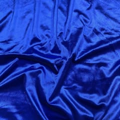 Royal Blue Colour Lycra Velvet Fabric