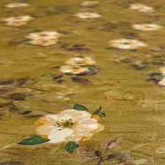 Mustard Colour Semi Pashmina Printed Fabric
