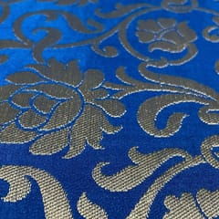 Blue Colour Pure Brocade Fabric