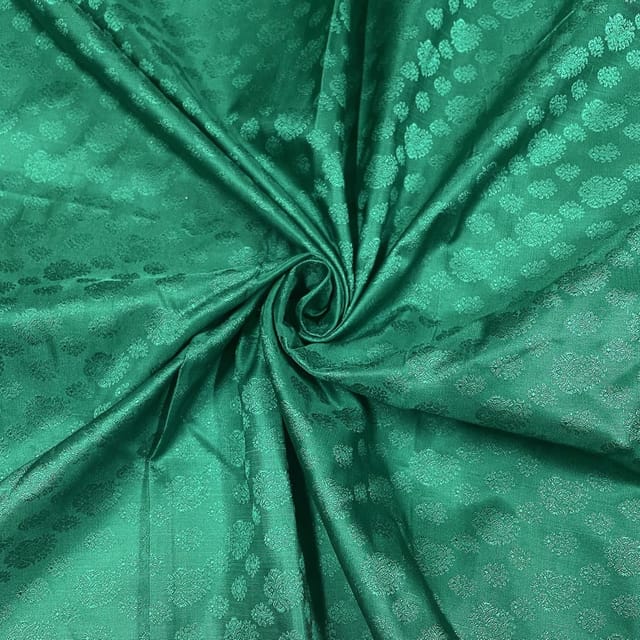 Green Colour Pure Tanschui Silk Fabric